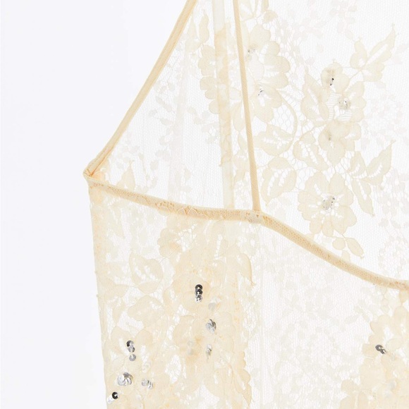 ZARA BEADED LACE DRESS - Picture 7 of 8